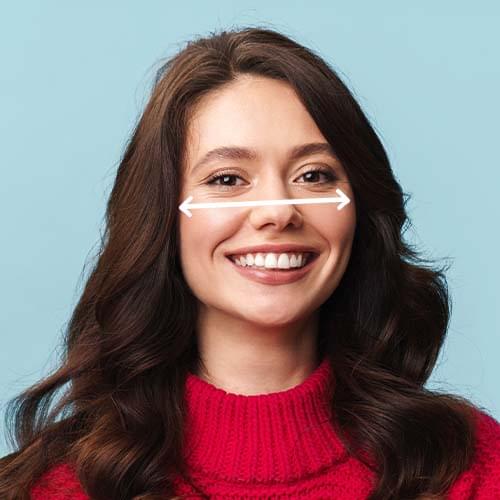 Skruostikaulių matavimas akiniams nuo saulės