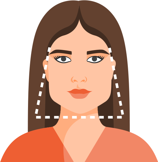 Trikampio veido akiniai nuo saulės