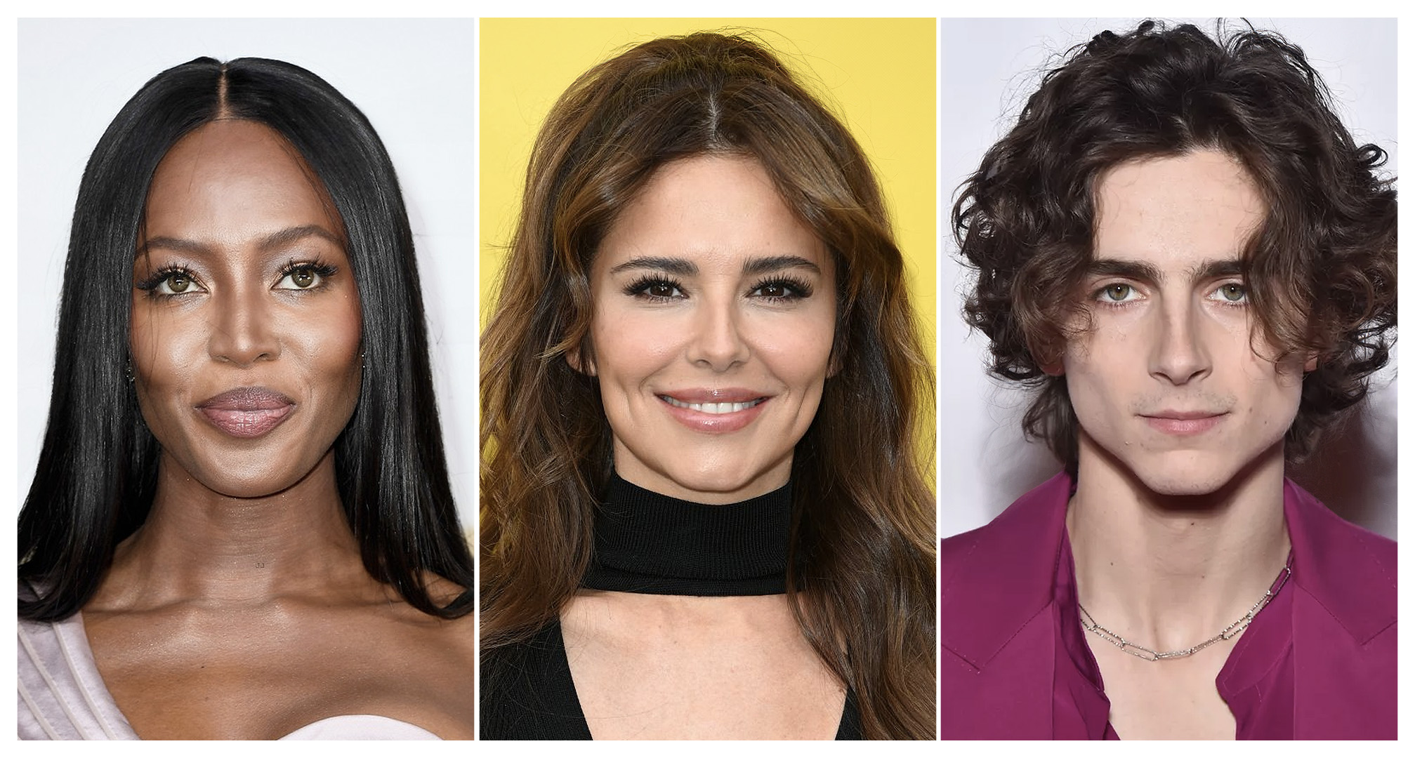 Naomi Campbell, Cheryl Cole, Timothée Chalamet koliažas