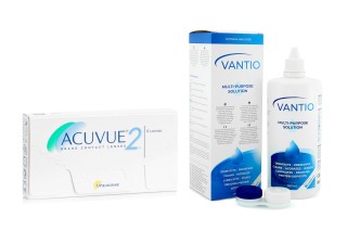 Acuvue 2 (6 lęšiai) + Vantio Multi-Purpose 360 ml su lęšių dėklu