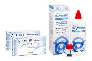 Acuvue Oasys (12 lęšių) + Oxynate Peroxide 380 ml su lęšių dėklu