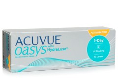 Acuvue Oasys 1-Day su HydraLuxe, skirta astigmatizmui (30 lęšių)