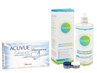 Acuvue Oasys for Astigmatism (6 lęšiai) + Solunate Multi-Purpose 400 ml su lęšių dėklu