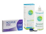 Acuvue Vita (6 lęšiai) + Solunate Ⓢ Multi-Purpose 400 ml su lęšių dėklu 49978