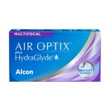 Air Optix Plus Hydraglyde Multifocal (3 lęšiai) + Solunate Multi-Purpose 400 ml su lęšių dėklu 39464