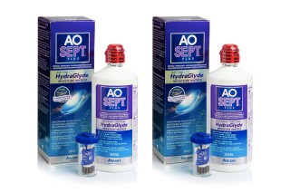 AOSEPT PLUS su Hydraglyde 2 x 360 ml su lęšių dėklu