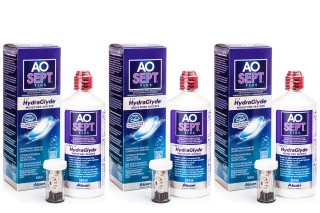AOSEPT PLUS su Hydraglyde 3 x 360 ml su lęšių dėklais