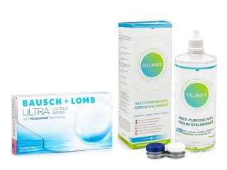 Bausch + Lomb ULTRA (6 lęšiai) + Solunate Multi-Purpose 400 ml su lęšių dėklu