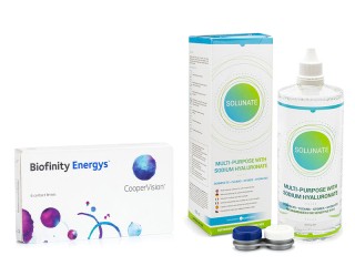 Biofinity Energys CooperVision (6 lęšiai) + Solunate Multi-Purpose 400 ml su lęšių dėklu