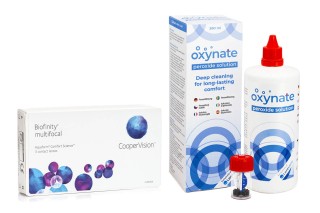 Biofinity Multifocal CooperVision (3 lęšiai) + Oxynate Peroxide 380 ml su lęšių dėklu
