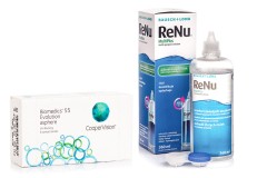 Biomedics 55 Evolution CooperVision (6 lęšiai) + ReNu MultiPlus 360 ml su lęšių dėklu