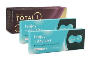 DAILIES Total 1 (30 lęšių) + Lenjoy 1 Day Air+ (10 lęšių)
