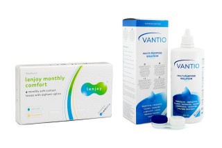 Lenjoy Monthly Comfort (6 lęšiai) + Vantio Multi-Purpose 360 ml su lęšių dėklu
