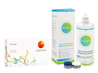 Proclear Compatibles Sphere CooperVision (6 lęšiai) + Solunate Multi-Purpose 400 ml su lęšių dėklu