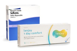 SofLens Daily Disposable (90 lęšių) + Lenjoy 1 Day Comfort (10 lęšių)