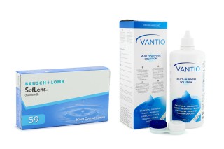 SofLens 59 (6 lęšiai) + Vantio Multi-Purpose 360 ml su lęšių dėklu
