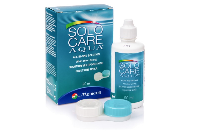SOLOCARE AQUA 90 ml su lęšių dėklu